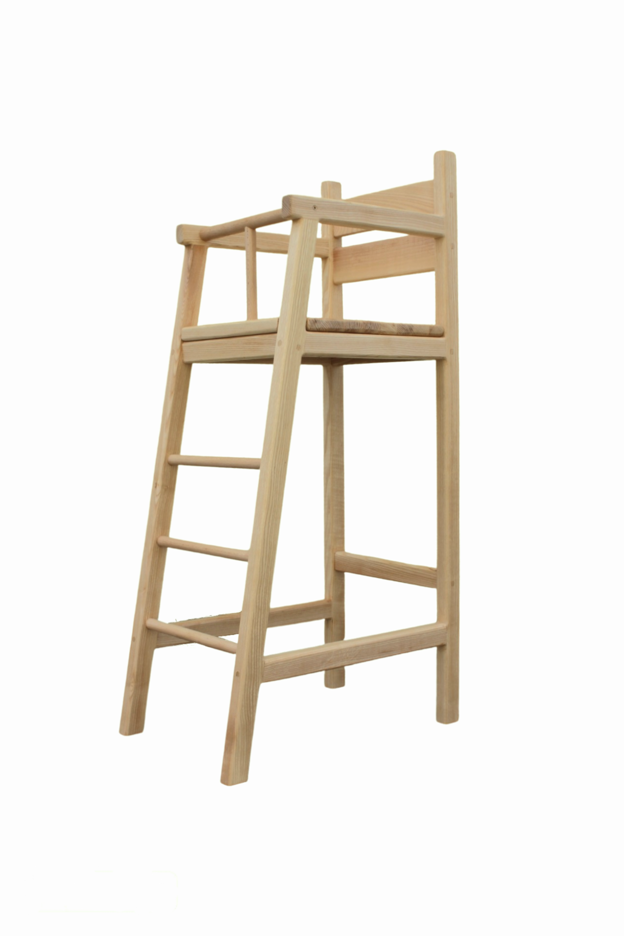 Scaun înălțător cu protecție din lemn pentru copii